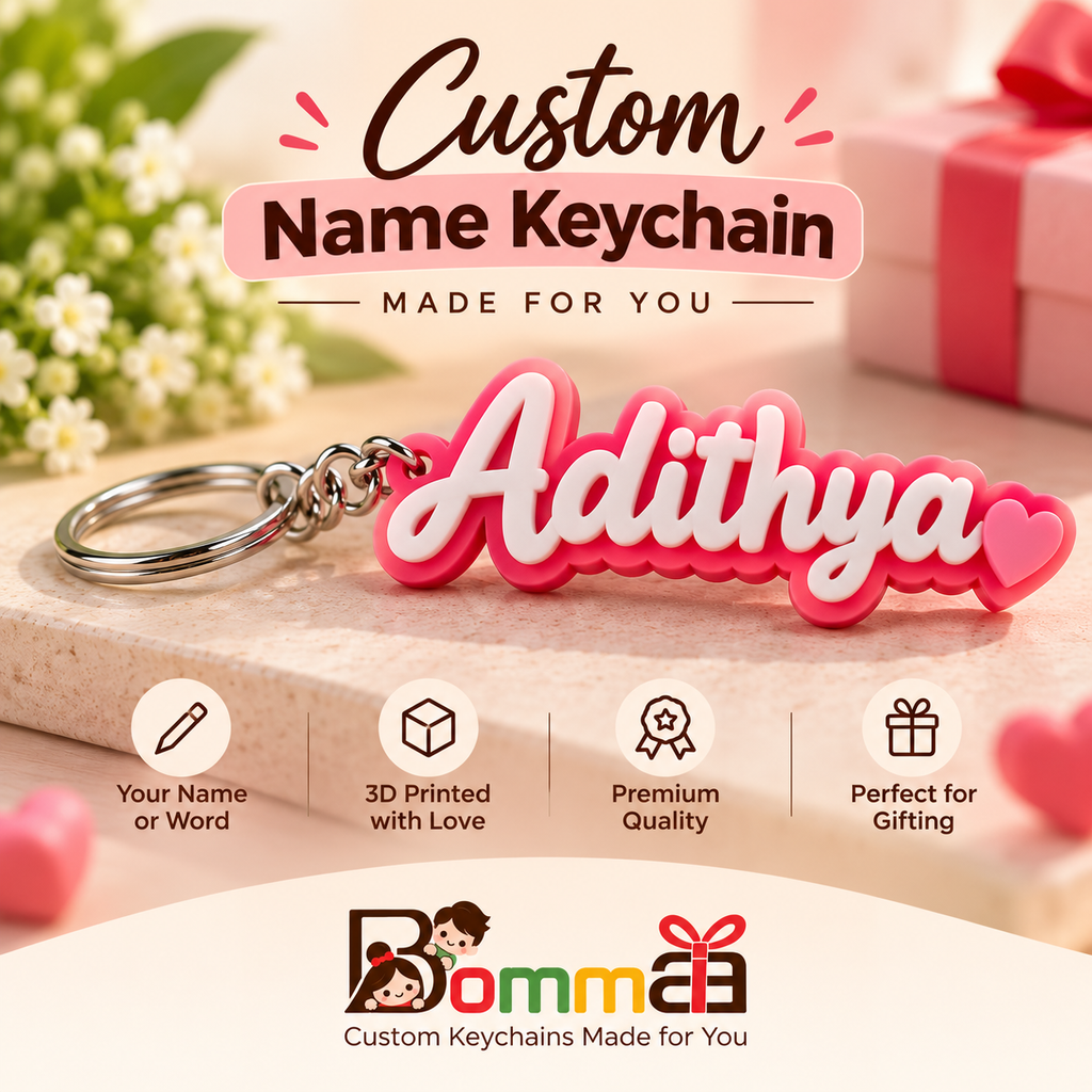 Custom 3D Printed Name Keychain