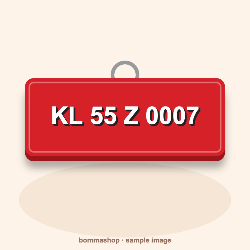 Custom Vehicle Number Plate Keychain